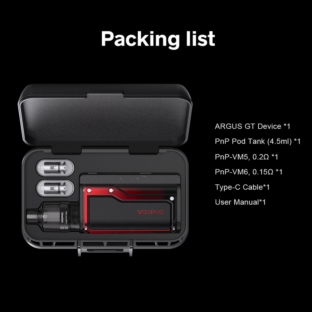 VOOPOO-Argus-bo-te-Mod-GT-pour-Cigarette-lectronique-160W-TC-Mods-4-5ml-PnP-Pod-5