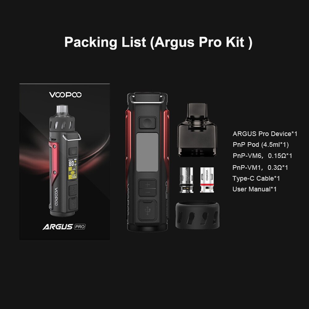 VOOPOO-Cigarette-lectronique-Argus-Pro-Argus-X-Pod-Mod-Kit-80W-4-5ml-PnP-Pod-Tank-4