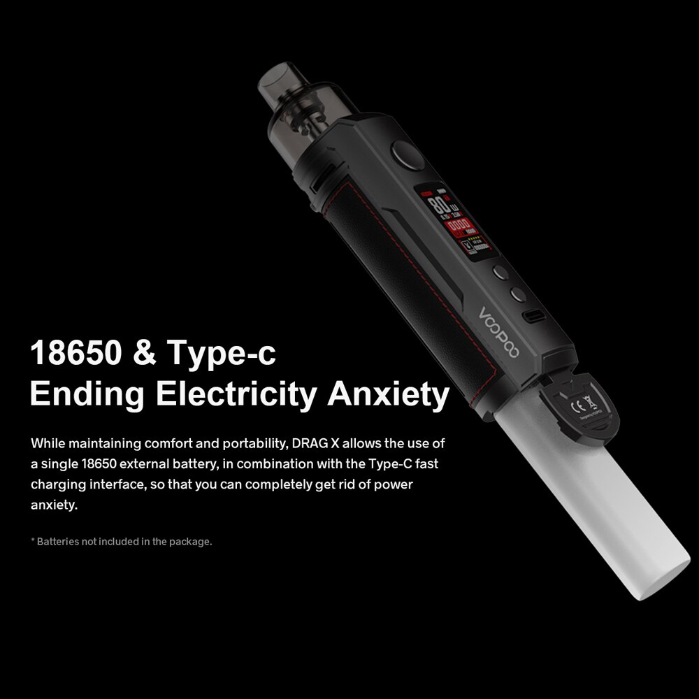 VOOPOO-DRAG-X-18650-Pod-original-80W-de-4-5-ml-de-capacit-cigarette-lectronique-avec-4