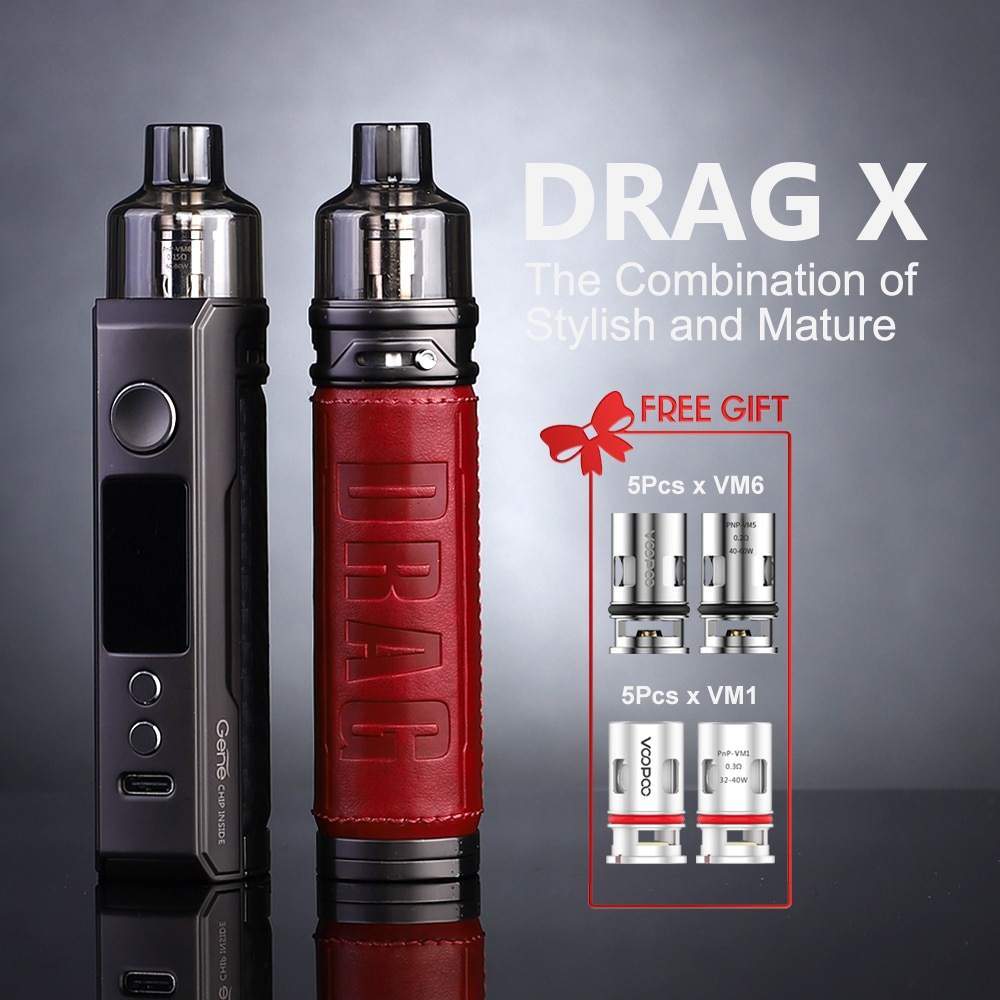VOOPOO-DRAG-X-18650-Pod-original-80W-de-4-5-ml-de-capacit-cigarette-lectronique-avec